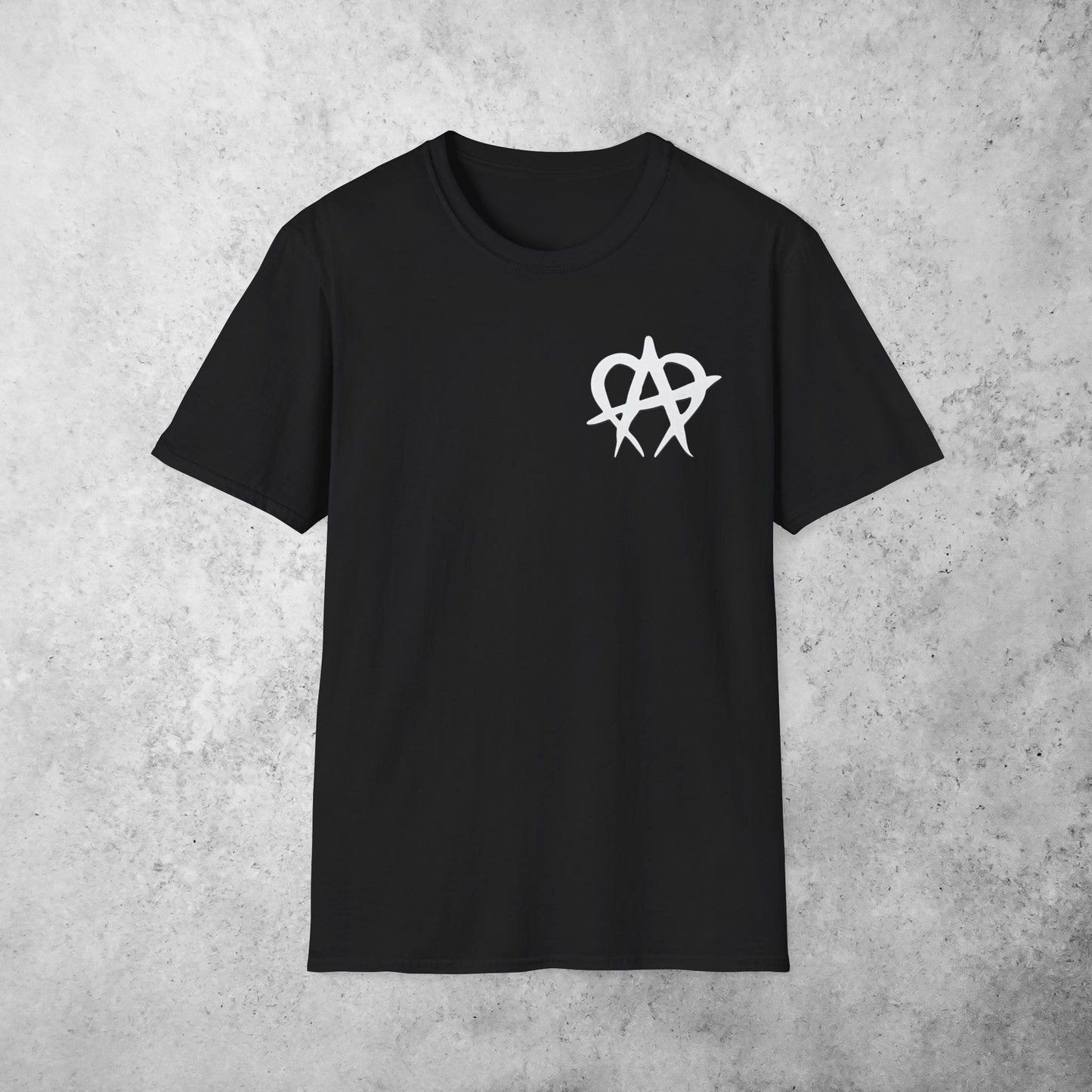 Manageable Anarchy t-shirt in black, front view