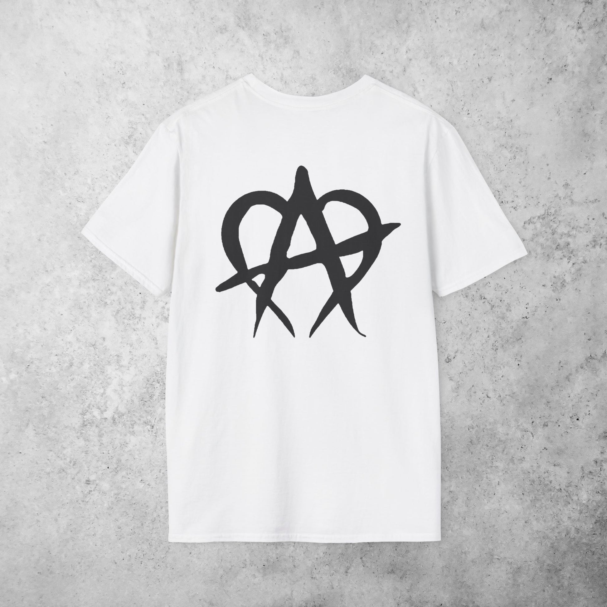Manageable Anarchy t-shirt in white, alternate view