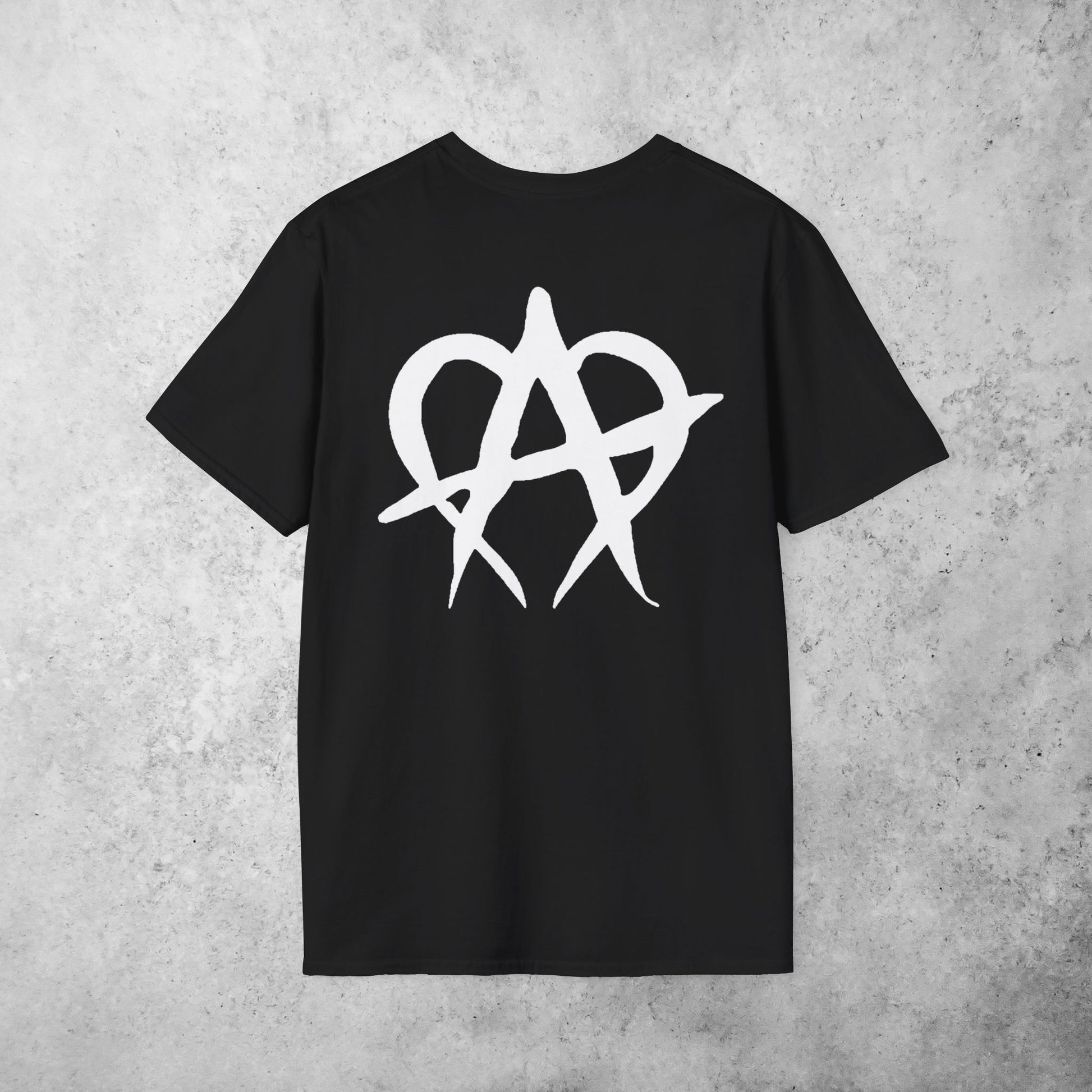 Manageable Anarchy t-shirt in black, alternate view