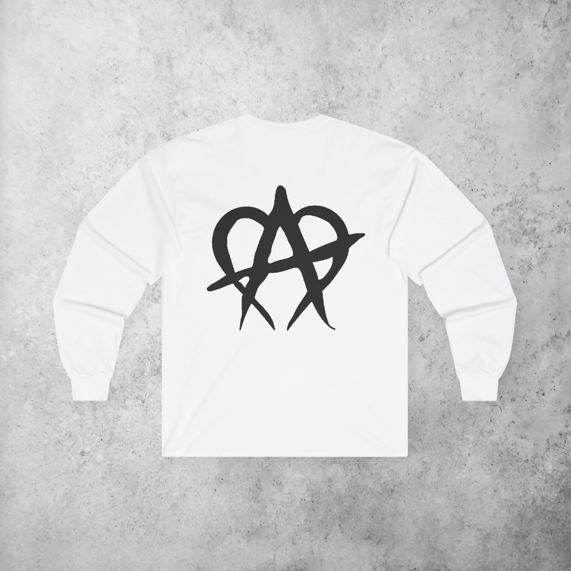 Manageable Anarchy long sleeve shirt in white, alternate view