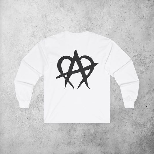 Manageable Anarchy long sleeve shirt in white, alternate view